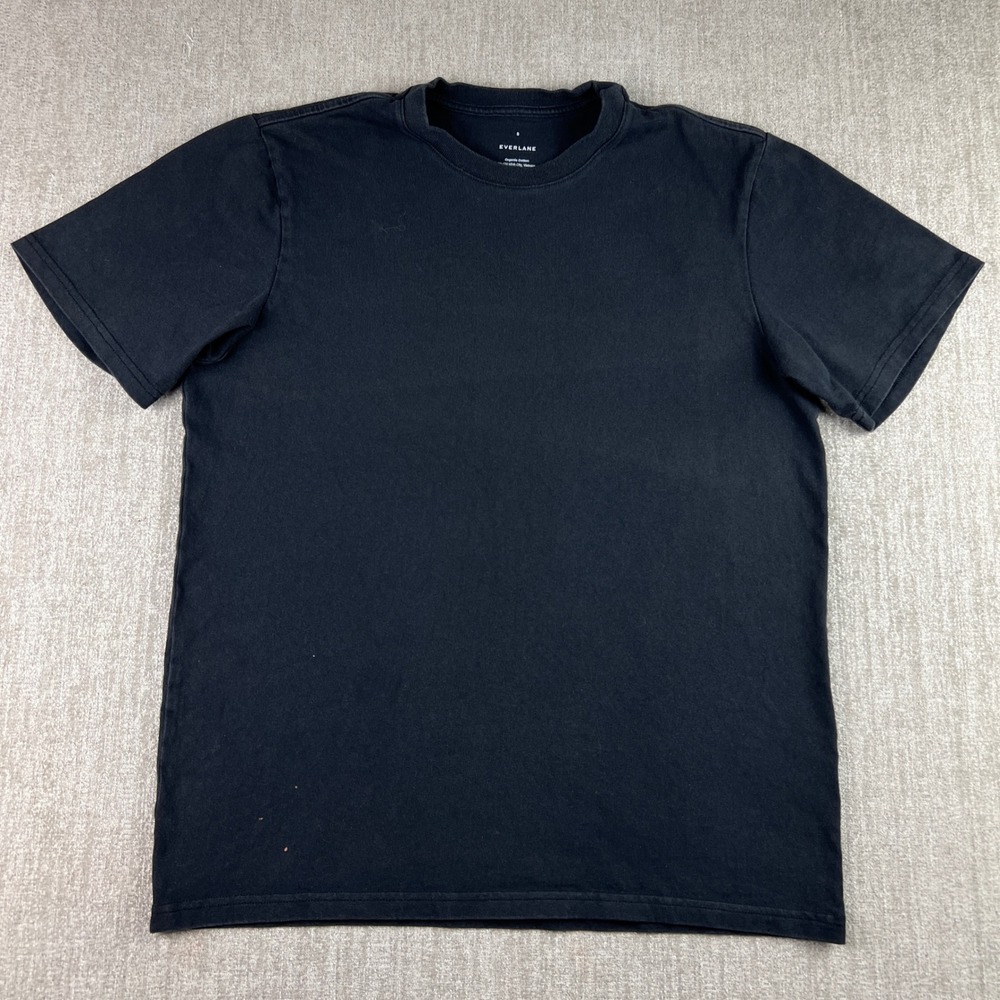 Everlane T-Shirt Mens S Black Organic Cotton SS Crew Neck Basic Minimalist